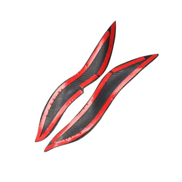 2 PCS Carbon Fiber Car Lamp Eyebrow Decorative Sticker for 2003-2006 Smart W451 - Image 3
