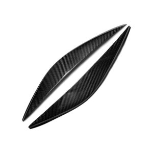 2 PCS Carbon Fiber Car Lamp Eyebrow Decorative Sticker for 2002-2005 Ford Fiesta MK6