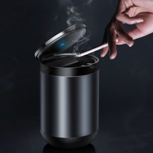 Baseus Premium Universal Portable Car Trash Rubbish Bin Ashtray (Dark Gray)