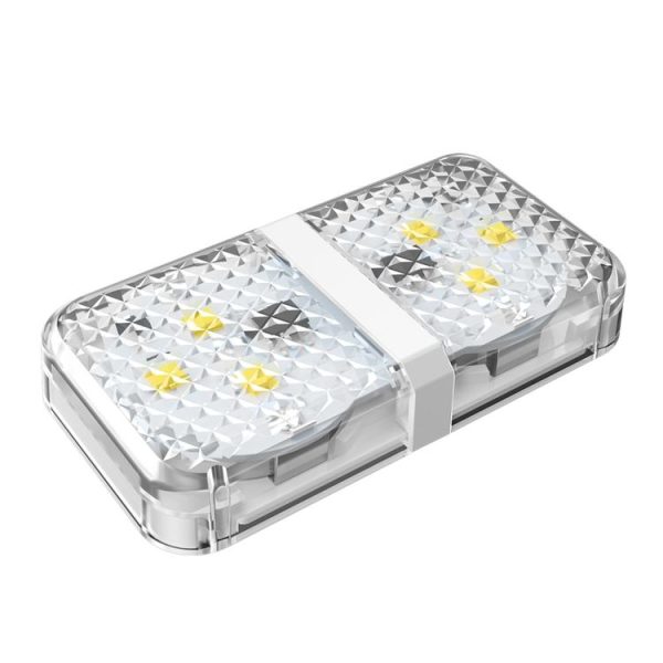 2 PCS Baseus Car Door Anti-collision Warning Light (White) - Image 2
