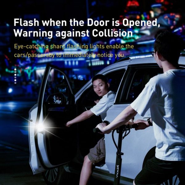 2 PCS Baseus Car Door Anti-collision Warning Light (White) - Image 3