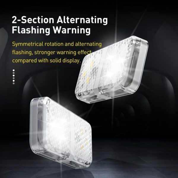 2 PCS Baseus Car Door Anti-collision Warning Light (White) - Image 4