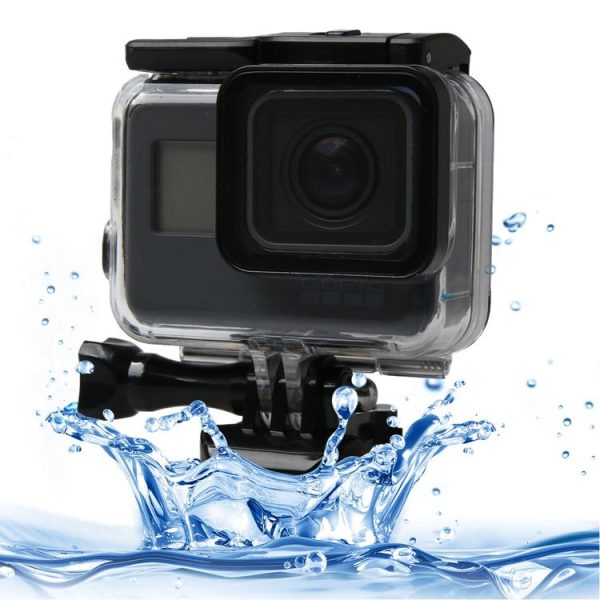 GoPro HERO6 / 5 Black 60m Underwater Waterproof Housing Diving Case with Touch Screen Back Door & Filter / Buckle Basic Mount & Screw, No Need to Disassemble Lens