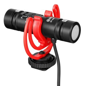 BOYA BY-MM1 PRO Two-way Pickup Microphone Camera Microphone with Windshield for Canon / Nikon / Sony DSLR Cameras and Video Cameras