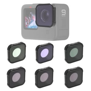 JSR KB Series STAR+CPL+NIGHT+ND8+ND16+ND32 Lens Filter for GoPro HERO13 Black / 12 Black / 11 Black / 10 Black / 9 Black