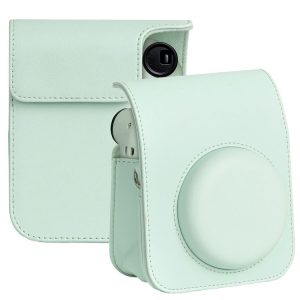 FUJIFILM instax mini 12 Full Body Leather Case Camera Bag with Strap (Green)