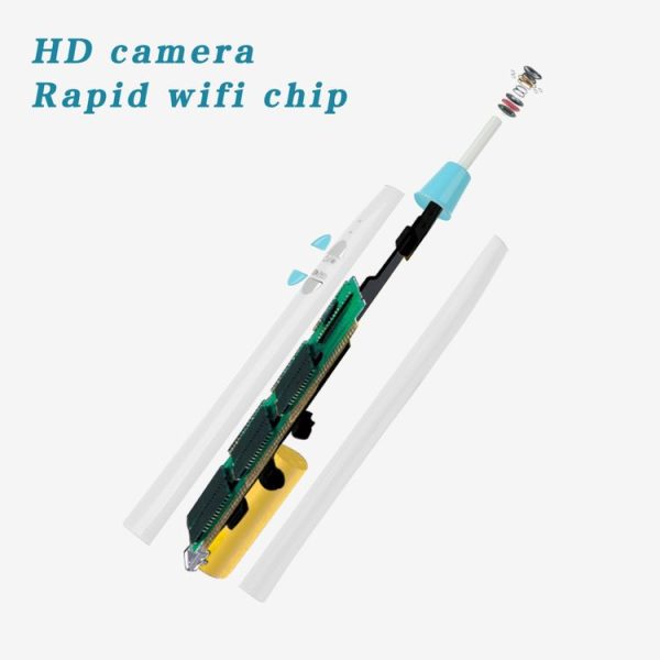 F180B 3.9mm Tiny Lens Diameter Integral WIFI Visual Earspoon Endoscope with 6 LEDs - Image 8