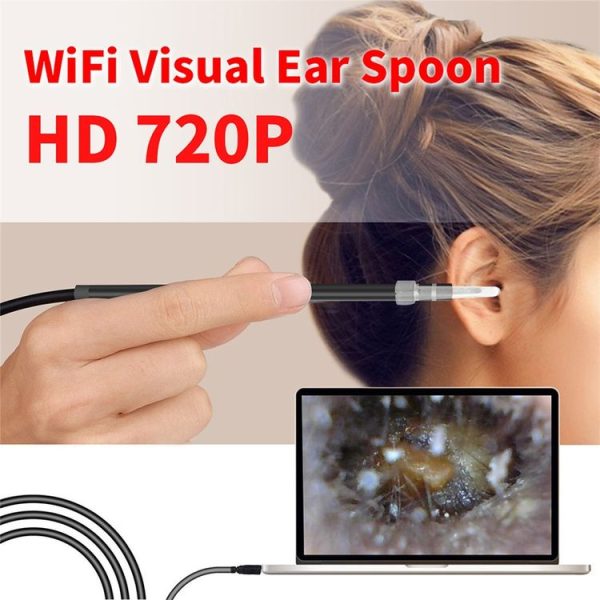 HD Visual Earwax Clean Tool Endoscope Borescope with LED Lights & Wifi, Cable length: 185cm - Image 8