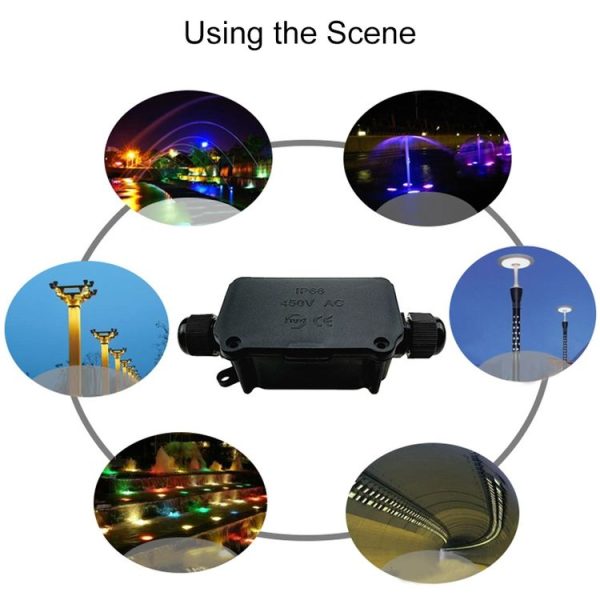 IP66 Waterproof Two-way Junction Box with PA10 3-bit Terminal - Image 5
