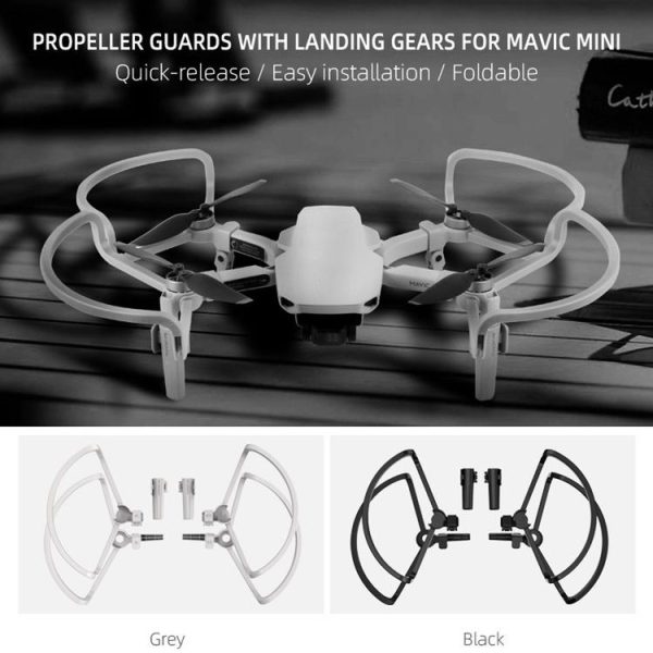 Sunnylife 4 PCS Anti-collision Protectors Guard Bumpers with Heightened Landing Legs for DJI Mavic Mini (Grey) - Image 6
