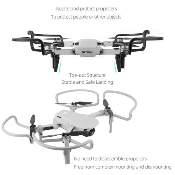 Sunnylife 4 PCS Anti-collision Protectors Guard Bumpers with Heightened Landing Legs for DJI Mavic Mini (Grey) - Image 8