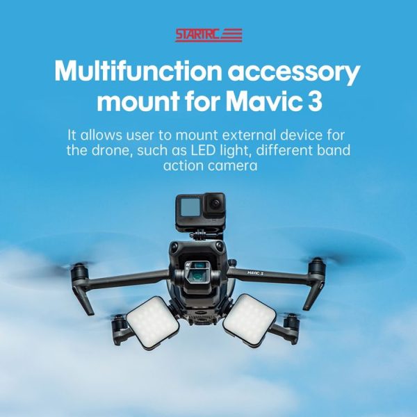 STARTRC Multifunctional Expansion Fixed Shock Mount for DJI Mavic 3 (Grey) - Image 3