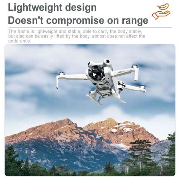 DJI Mini 4 Pro STARTRC LED Light Folding Heightened Landing Gear Training Rack (Grey) - Image 6