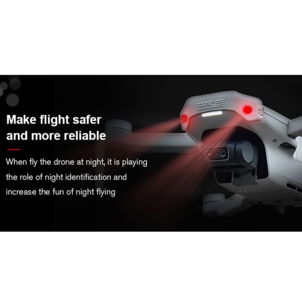 STARTRC 1108665 Rechargeable Body Arm Signal Flashing Warning Light Eye Light Indicator for DJI Mavic Mini 2 (Grey) - Image 7