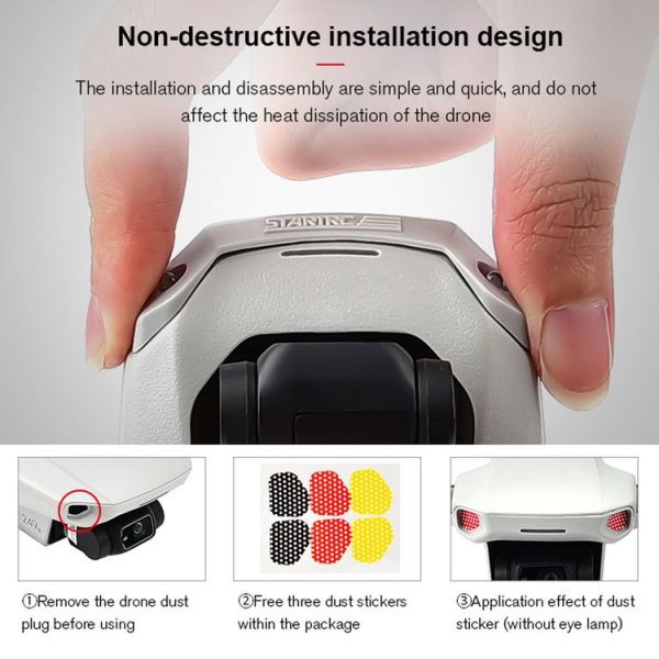 STARTRC 1108665 Rechargeable Body Arm Signal Flashing Warning Light Eye Light Indicator for DJI Mavic Mini 2 (Grey) - Image 8