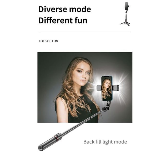 L12D Bluetooth Remote Control Detachable Fill Light Tripod Selfie Stick Phone Holder - Image 6