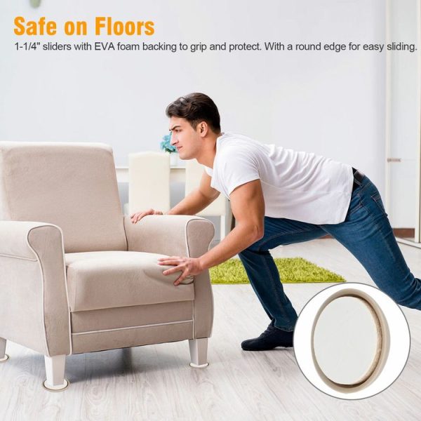 16 in 1 25mm Round Table Chairs Non-slip Foot Mat - Image 5