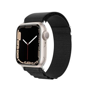 Apple Watch SE 2023 44mm DUX DUCIS GS Series Nylon Loop Watch Band (Black)