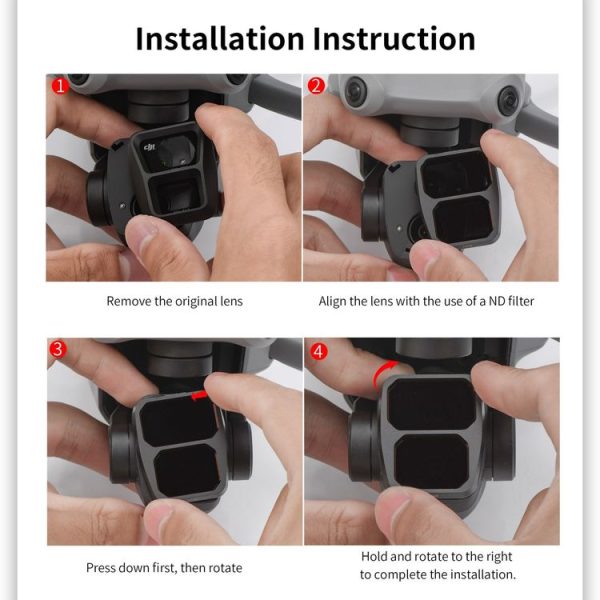 DJI Air 3 STARTRC Drone Lens Filter, Lens: UV - Image 7