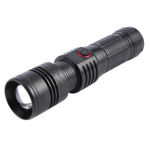 816 20W Spotlight 2000LM Telescopic Zoom LED Flashlight (Black)