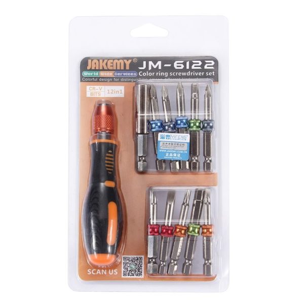 JAKEMY JM-6122 12 in 1 Color Ring Screwdriver Set - Image 7