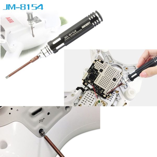 JAKEMY JM-8154 6 in 1 Model Screwdriver Set with 65mm S-2 Precision Bits (Cross 3.0, Hexagon H1.5 & H2.0 & H2.5 & H3.0) - Image 8