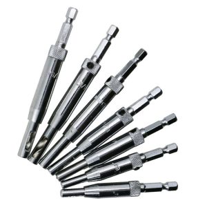 7 PCS / Set Doors Self Centering Hinge Tapper Core Drill Bit Set Hole Puncher Woodworking Tools (5 / 64, 7 / 64, 9 / 64, 11 / 64, 13 / 64, 1 / 4 inch, 5mm)