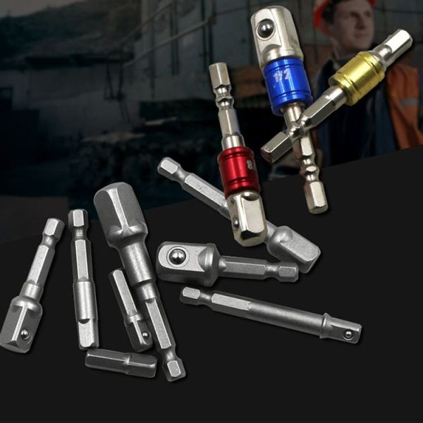 3 PCS / Set Socket Bit Extension Bar Hex Shank Adapter Drill Nut Driver Power Drill Bit (1 / 4, 3 / 8, 1 / 2 inch), Length: 50mm - Image 6