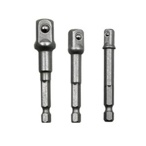 3 PCS / Set Socket Bit Extension Bar Hex Shank Adapter Drill Nut Driver Power Drill Bit (1 / 4, 3 / 8, 1 / 2 inch), Length: 65-73mm