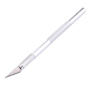 WLXY-9308 Metal Carving Knife Professional Mobile Phone Repair Tool with 6 Blades (Silver)