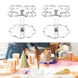 2pcs YX047 Acrylic Cone Display Stand Ice Cream Display Stand