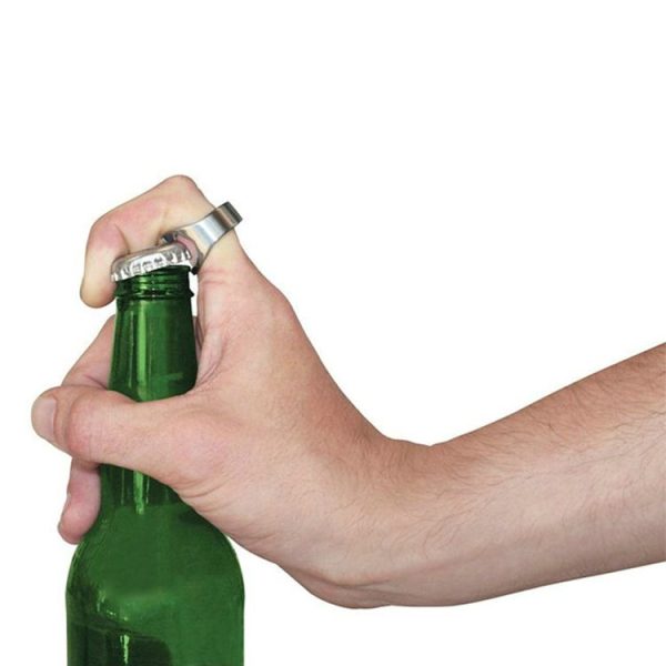 10pcs Ring Style Metal Beer Bottle & Can Opener, Inner Diameter: 2.2cm (Silver) - Image 5