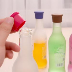 10 PCS Candy Color Silicone Wine Beer Condiments Bottle Stopper Random Color Delivery