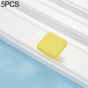 5 PCS Yellow Cube Pattern Shockproof Modern Cartoon Children Drawer Cabinet Handle