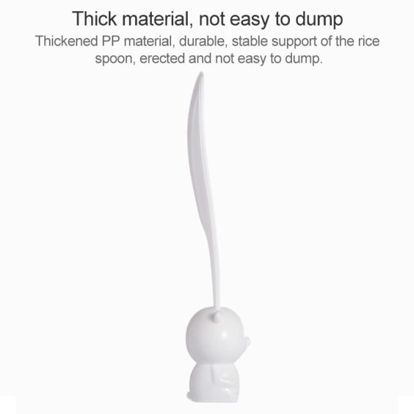 Original Xiaomi Youpin jordan &judy Cute Cartoon Bear Rice Spoon Non Sticky Vertical Stand Soup Sauce Scoop Kitchen Tool (White) - Image 4