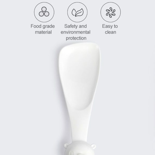 Original Xiaomi Youpin jordan &judy Cute Cartoon Bear Rice Spoon Non Sticky Vertical Stand Soup Sauce Scoop Kitchen Tool (White) - Image 5