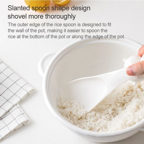 Original Xiaomi Youpin jordan &judy Cute Cartoon Bear Rice Spoon Non Sticky Vertical Stand Soup Sauce Scoop Kitchen Tool (White) - Image 8