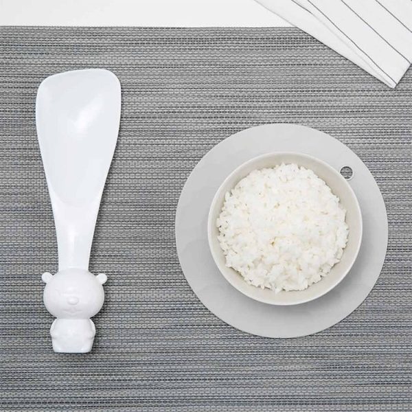 Original Xiaomi Youpin jordan &judy Cute Cartoon Bear Rice Spoon Non Sticky Vertical Stand Soup Sauce Scoop Kitchen Tool (White) - Image 9