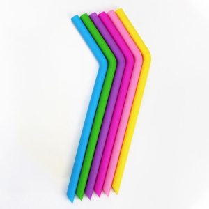 Food Grade Silicone Straws Cartoon Colorful Drink Tools, Crude Bend Pipe, Length: 25cm, Outer Diameter: 11mm, Inner Diameter: 9mm, Random Color Delivery