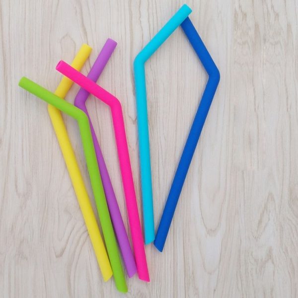 Food Grade Silicone Straws Cartoon Colorful Drink Tools, Crude Bend Pipe, Length: 25cm, Outer Diameter: 11mm, Inner Diameter: 9mm, Random Color Delivery - Image 2