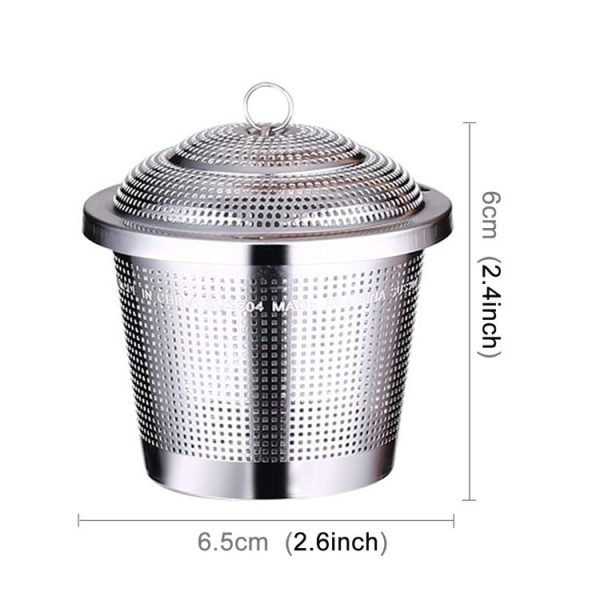 Stainless Steel Locking Spice Tea Strainer Mesh Infuser Tea Ball Filter, Middle Size: 6.5 x 6cm - Image 2