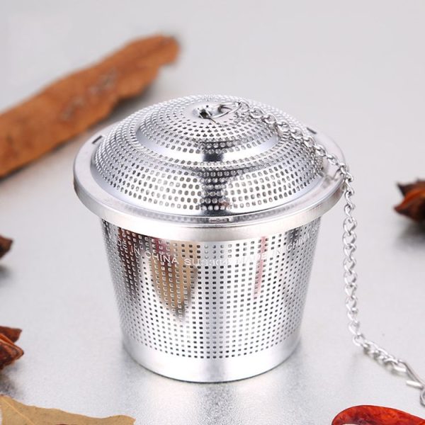 Stainless Steel Locking Spice Tea Strainer Mesh Infuser Tea Ball Filter, Middle Size: 6.5 x 6cm - Image 6