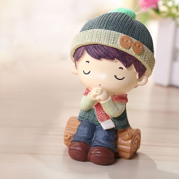 1 Pair Resin Crafts Creative Home Decoration Doll, Random Style Delivery - Image 2