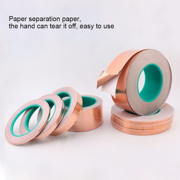 Pure Copper Double-sided Conductive Copper Foil Tape Signal Masking Tape, Size: 20m x 20mm - Image 4