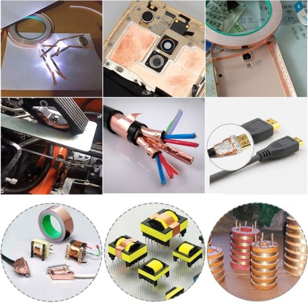 Pure Copper Double-sided Conductive Copper Foil Tape Signal Masking Tape, Size: 20m x 20mm - Image 6