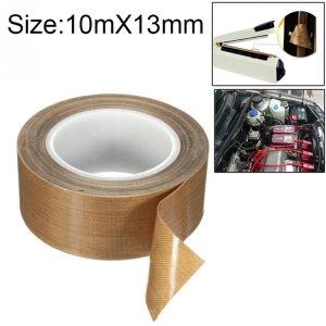 Teflon High Temperature Resistant Cloth Tape Sealing Machine Heat Insulation Tape, Size: 10m x 13mm