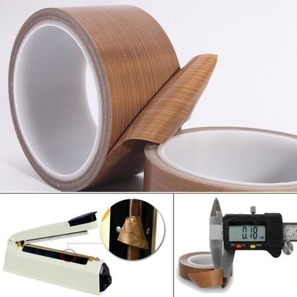 Teflon High Temperature Resistant Cloth Tape Sealing Machine Heat Insulation Tape, Size: 10m x 50mm - Image 4