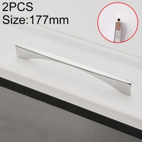 2 PCS 6585-160 American Style Cabinet Door Drawer Handle (Silver)