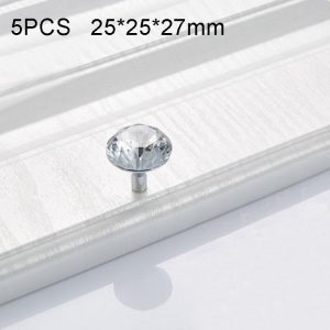 5 PCS 8102 Single Hole Diamond Cabinet Coffee Table Wine Cabinet Door Glass Ball Handle