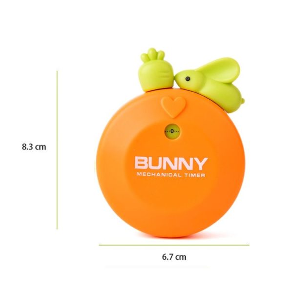 Rabbit 60 Minutes Mechanical Kitchen Cooking Count Down Alarm Timer Home Decorating Gadget, Random Color Delivery - Image 2